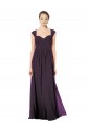 Sleeveless Sweetheart Soft Chiffon & Lace Grape Long Formal Dress / Bridesmaid Dress Bath