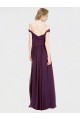 Sleeveless Sweetheart Soft Chiffon & Lace Grape Long Bridesmaid Dress Bath