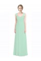 Sleeveless Sweetheart Soft Chiffon & Lace Mint Green Long Bridesmaid Dress Bath
