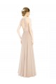 Sleeveless High Neck Soft Chiffon & Lace Champagne Long Prom Dress / Bridesmaid Dress Bath