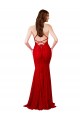 Sleeveless V-Neck Lace Red Long Formal Dress / Bridesmaid Dress Bath