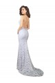 Sleeveless High Neck Lace White Sweep Train Wedding Dress Bath