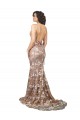 Sleeveless V-Neck Lace Champagne Sweep Train Wedding Dress Bath