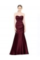 Sleeveless Sweetheart Satin Burgundy Long Formal Evening Gown / Prom Dress / Bridesmaid Dress Bath