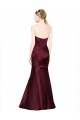 Sleeveless Sweetheart Satin Burgundy Long Formal Evening Gown / Prom Dress / Bridesmaid Dress Bath