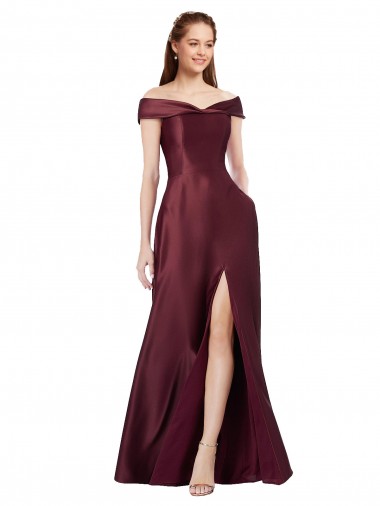 Cap Sleeves Strapless Satin Burgundy Gold Long Black Tie Evening Gown / Prom Dress / Bridesmaid Dress Bath