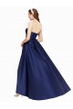 Sleeveless Strapless Satin Dark Navy Long High Low Evening Gown / Prom Dress / Bridesmaid Dress Bath