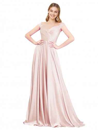 Sleeveless High Neck Satin Pink Long Formal Evening Gown / Prom Dress / Bridesmaid Dress Bath