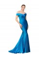 Sleeveless High Neck Satin Peacock Blue Long Formal Evening Gown / Prom Dress / Bridesmaid Dress Bath