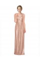 Sleeveless V-Neck Sequin Rose Gold Long Bridesmaid Dress / Evening Dress Bath