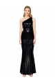 Sleeveless One Shoulder Sequin Black Long Formal Evening Gown / Prom Dress / Bridesmaid Dress Bath