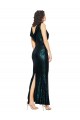 Sleeveless V-Neck Sequin Dark Green Long Bridesmaid Dress / Evening Dress Bath