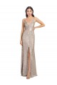 Sleeveless High Neck Sequin & Sparkling Sequin Silver Long Formal Evening Gown / Prom Dress / Bridesmaid Dress Bath