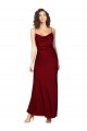 Sleeveless Cowl Neck Silk like Satin Burgundy Long Black Tie Evening Gown / Prom Dress / Bridesmaid Dress Bath