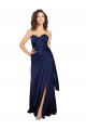 Sleeveless Strapless Silk like Satin Sapphire Long Formal Evening Gown / Prom Dress / Bridesmaid Dress Bath