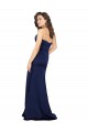 Sleeveless Strapless Silk like Satin Sapphire Long Formal Evening Gown / Prom Dress / Bridesmaid Dress Bath