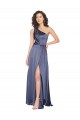 Sleeveless One Shoulder Silk like Satin Dusk Long Formal Evening Gown / Prom Dress / Bridesmaid Dress Bath