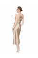Sleeveless V-Neck Silk like Satin Midi Length Formal Evening Gown / Prom Dress / Bridesmaid Dress Bath