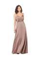Sleeveless Sweetheart Silk like Satin Dusty Pink Long Formal Evening Gown / Bridesmaid Dress Bath