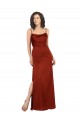 Sleeveless Square Neck Silk like Satin Red Long Formal Evening Gown / Prom Dress / Bridesmaid Dress Bath