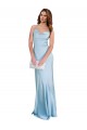 Sleeveless Cowl Neck Silk like Satin Light Sky Blue Long Formal Evening Gown / Prom Dress / Bridesmaid Dress Bath