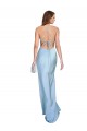 Sleeveless Cowl Neck Silk like Satin Light Sky Blue Long Formal Evening Gown / Prom Dress / Bridesmaid Dress Bath
