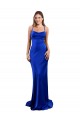 Sleeveless Cowl Neck Silk like Satin Royal Blue Long Formal Evening Gown / Prom Dress / Bridesmaid Dress Bath