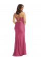 Sleeveless Cowl Neck Silk like Satin Fuchsia Long Formal Plus Size Evening Gown / Prom Dress / Bridesmaid Dress Bath