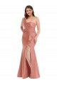 Sleeveless One Shoulder Silk like Satin Georgia Peach Long Black Tie Plus Size Evening Gown / Prom Dress / Bridesmaid Dress Bath
