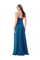 Sleeveless Cowl Neck Silk like Satin Peacock Blue Long Formal Evening Gown / Prom Dress / Bridesmaid Dress Bath