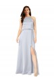 Sleeveless Halter Neck Silk like Satin Fog Long Formal Evening Gown / Bridesmaid Dress Bath