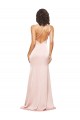 Sleeveless One Shoulder Silk like Satin Pink Long Formal Evening Gown / Prom Dress / Bridesmaid Dress Bath