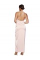 Sleeveless One Shoulder Silk like Satin Pink Long Semi Formal Evening Dress / Prom Dress / Bridesmaid Dress Bath