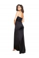 Sleeveless One Shoulder Silk like Satin Black Long Evening Dress / Bridesmaid Dress Bath