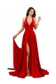 Sleeveless Halter Neck Spandex Red Long Formal Evening Gown / Prom Dress / Bridesmaid Dress Bath