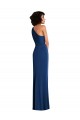 Sleeveless One Shoulder Spandex Royal Blue Long Semi Formal Evening Dress / Prom Dress / Bridesmaid Dress Bath