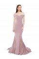 Sleeveless Sweetheart Stretch Crepe Dusty Pink Sweep Train Bridesmaid Dress / Evening Dress Bath