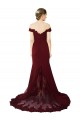 Sleeveless Sweetheart Stretch Crepe & Lace Burgundy Gold Sweep Train Formal Evening Gown / Prom Dress / Bridesmaid Dress Bath