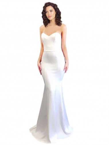 Sleeveless High Neck Stretch Crepe White Long Formal Evening Gown / Prom Dress / Bridesmaid Dress Bath