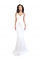 Sleeveless High Neck Stretch Crepe White Long Black Tie Evening Gown / Prom Dress / Bridesmaid Dress Bath