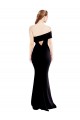 Sleeveless One Shoulder Stretch Crepe Black Long Formal Evening Gown / Prom Dress / Bridesmaid Dress Bath
