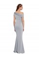 Sleeveless One Shoulder Stretch Crepe Grey Long Formal Dress / Bridesmaid Dress Bath