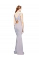 Sleeveless V-Neck Stretch Crepe Arctic Lilac Long Formal Evening Gown / Prom Dress / Bridesmaid Dress Bath