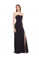 Sleeveless Strapless Stretch Crepe Dark Navy Long Formal Evening Gown / Prom Dress / Bridesmaid Dress Bath