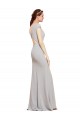 Sleeveless Boat Neck Stretch Crepe Dark Navy Long Formal Evening Gown / Prom Dress / Bridesmaid Dress Bath