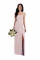 Sleeveless Spaghetti Straps Stretch Crepe Long Formal Evening Gown / Prom Dress / Bridesmaid Dress Bath