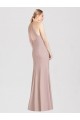Sleeveless Halter Neck Stretch Crepe Dusty Pink Long Semi Formal Evening Dress / Bridesmaid Dress Bath