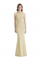 Sleeveless Bateau Neck Stretch Crepe Champagne Long Semi Formal Evening Dress / Prom Dress / Bridesmaid Dress Bath