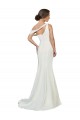 Sleeveless One Shoulder Stretch Crepe Ivory Sweep Train Formal Evening Gown / Prom Dress / Bridesmaid Dress Bath