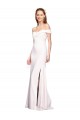 Sleeveless Off the Shoulder Stretch Crepe White Long Formal Dress / Bridesmaid Dress Bath